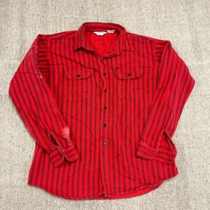 Vintage Five Brothers Button Up Flannel XL Tall Red 1980s